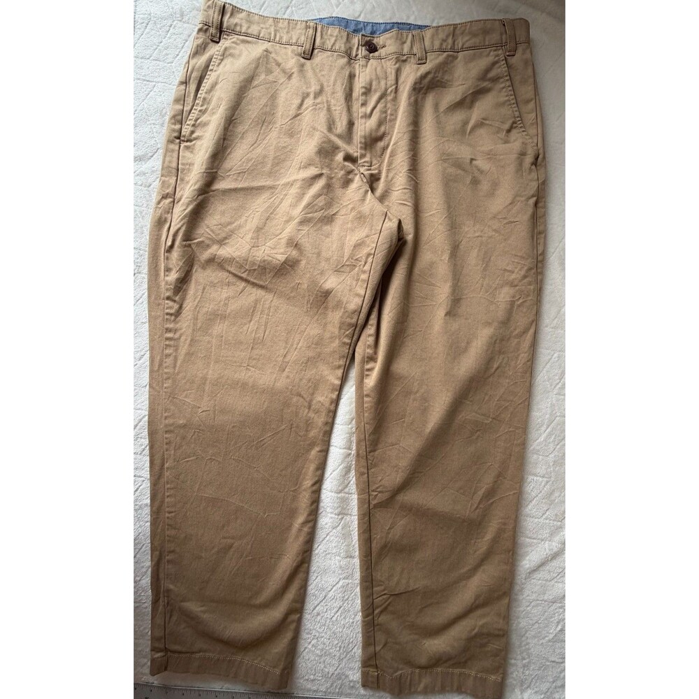 L.L.Bean Mens 38x29 Standard Athletic Fit Chino Pants Khaki Stretch Cotton